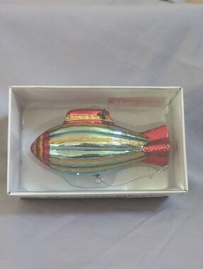 Dept 56 Mercury Glass Zepplin Ornament